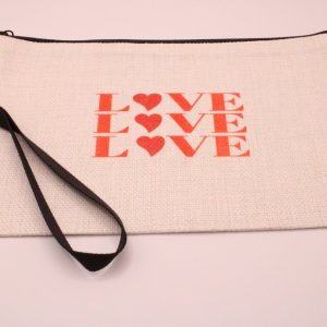 Stijlvolle en persoonlijke etui / make-up tasje van polylinnen