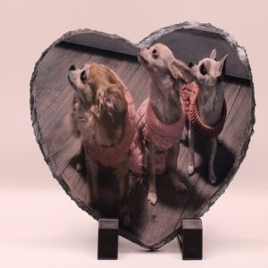 Leisteen hartvormig 15x15 cm(gepersonaliseerd