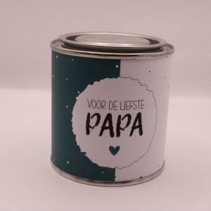 Blikje met wikkel voor de liefste papa