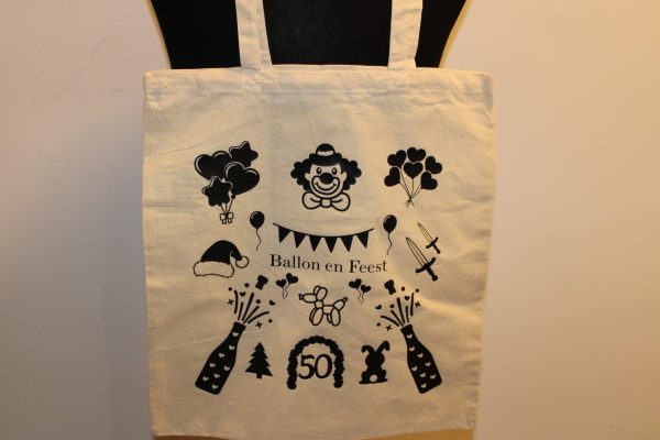 Katoenen tas beige of groen - Afbeelding 4