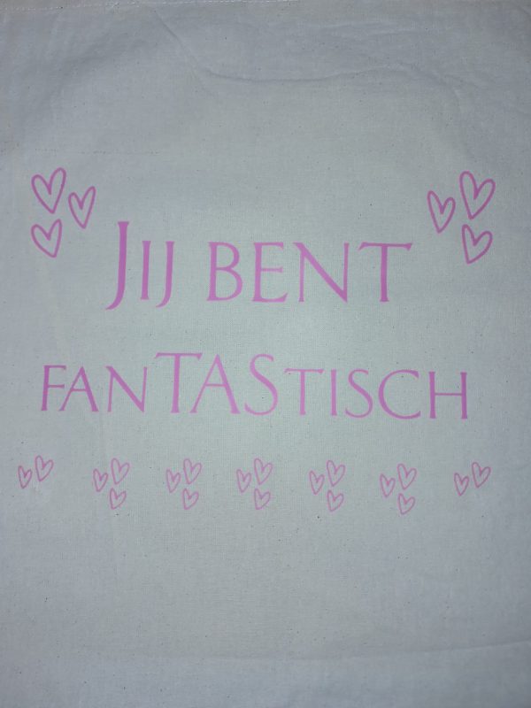 Katoenen tas beige of groen - Afbeelding 5